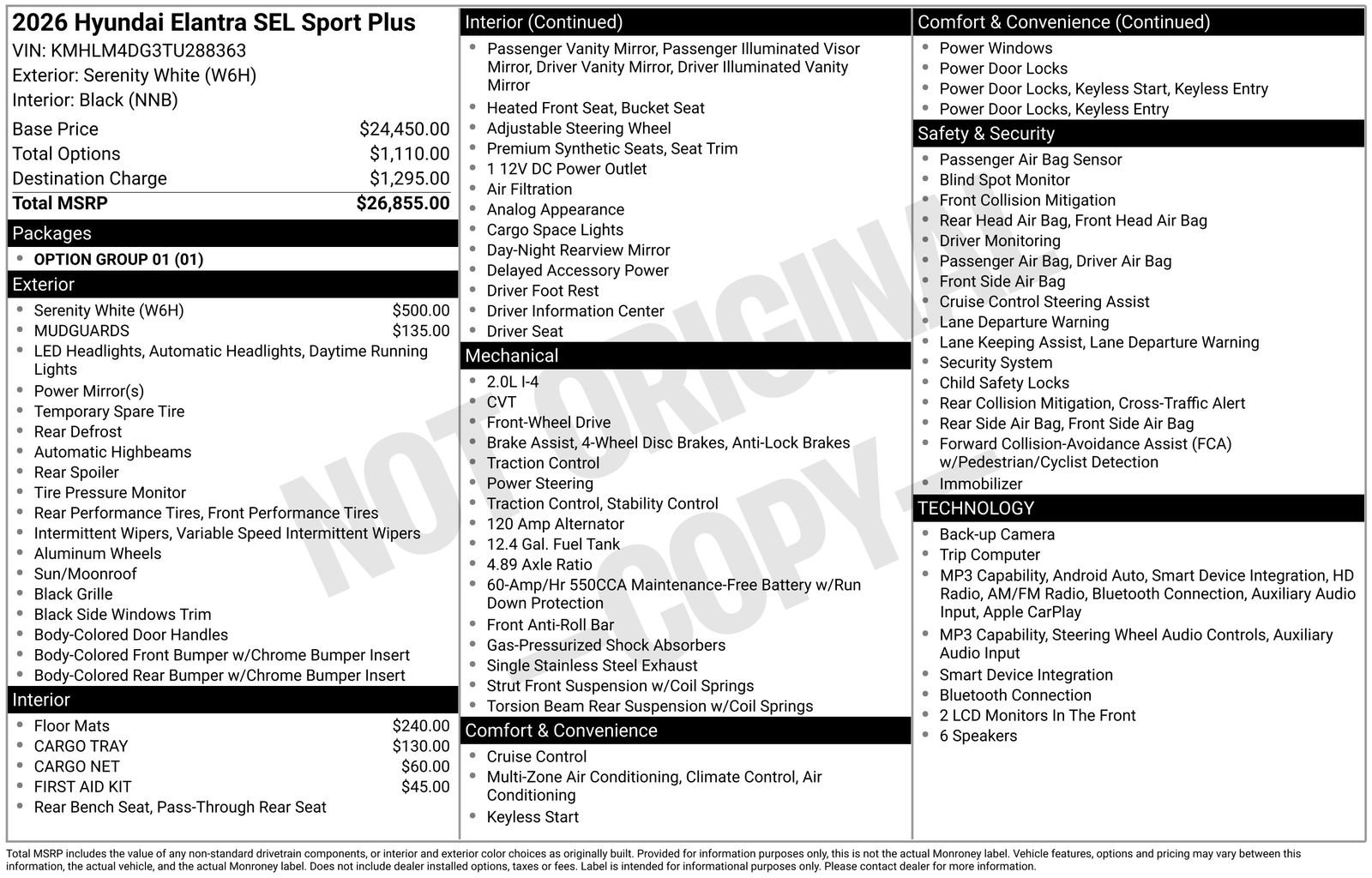 New 2026 Hyundai Elantra SEL Sport FWD image 26