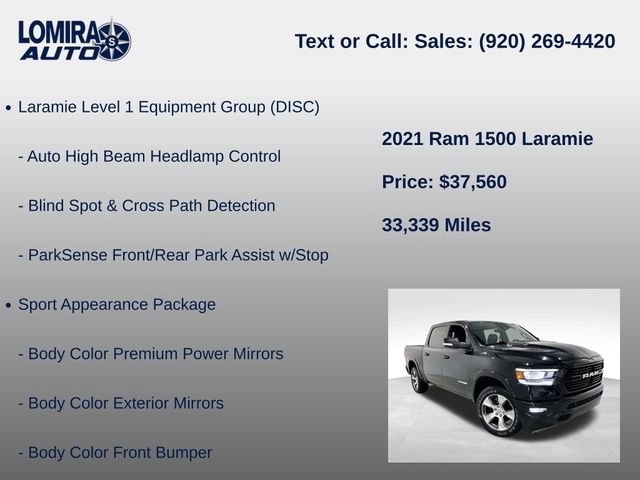 Used 2021 RAM 1500 Laramie AWD/4WD image 14