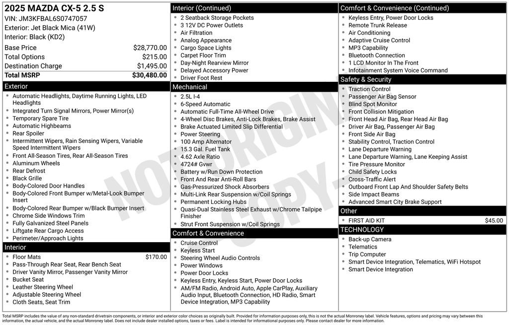 New 2025 MAZDA CX-5 AWD 2.5 S image 27