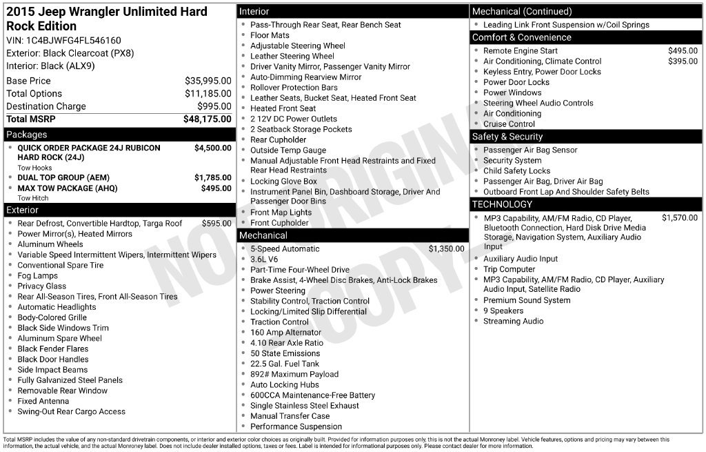 Used 2015 Jeep Wrangler Unlimited Rubicon AWD/4WD image 11