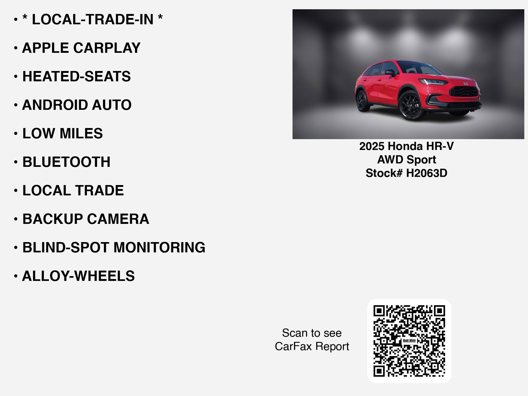 Used 2025 Honda HR-V Sport image 7