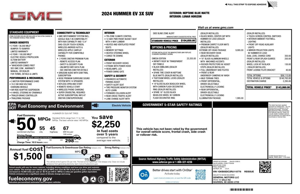 Used 2024 GMC Hummer EV 3X w/ Omega Edition image 20