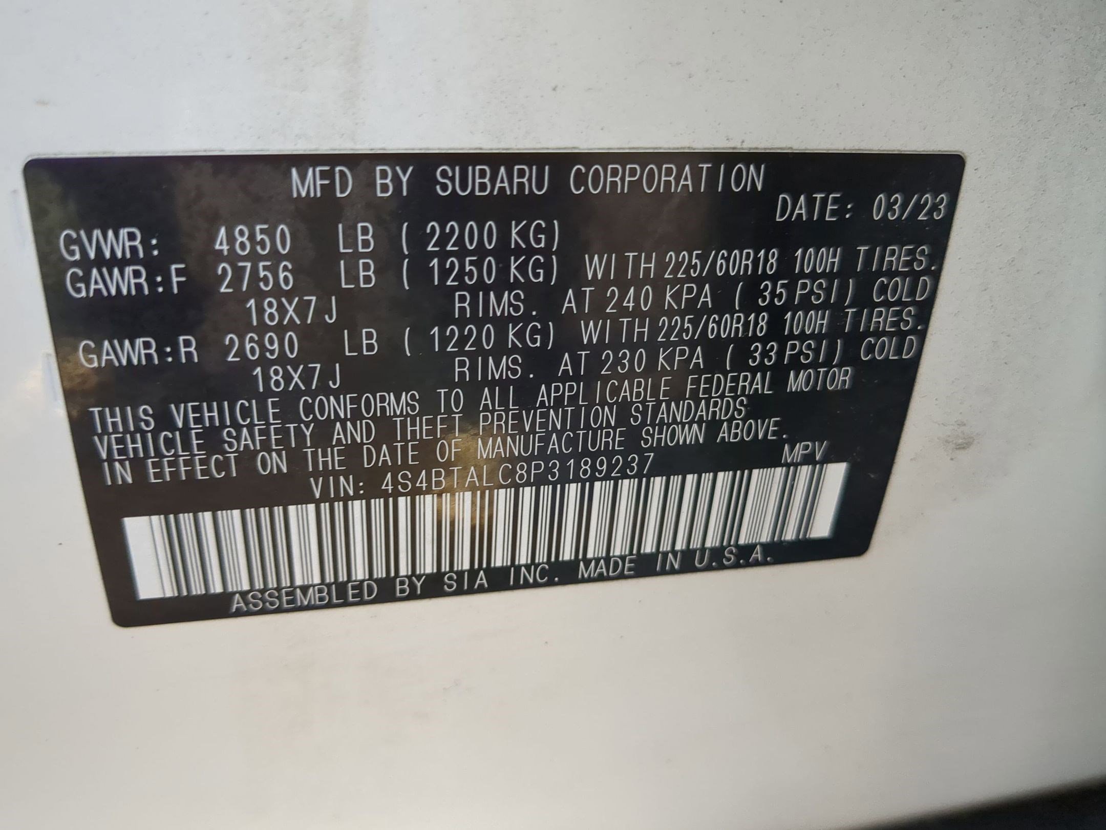 Certified 2023 Subaru Outback Onyx Edition image 24