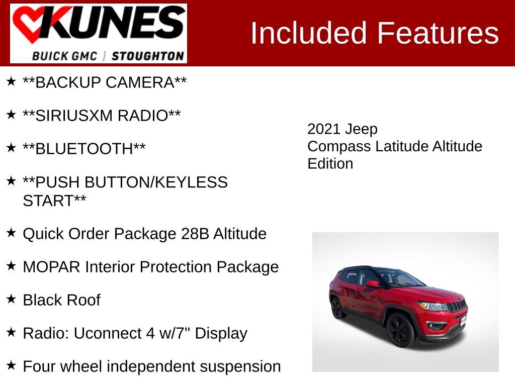 Used 2021 Jeep Compass Latitude FWD image 2