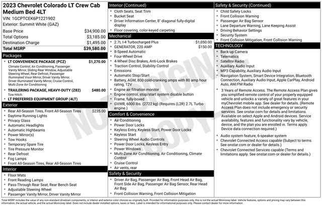 Used 2023 Chevrolet Colorado LT w/ LT Convenience Package AWD/4WD image 42