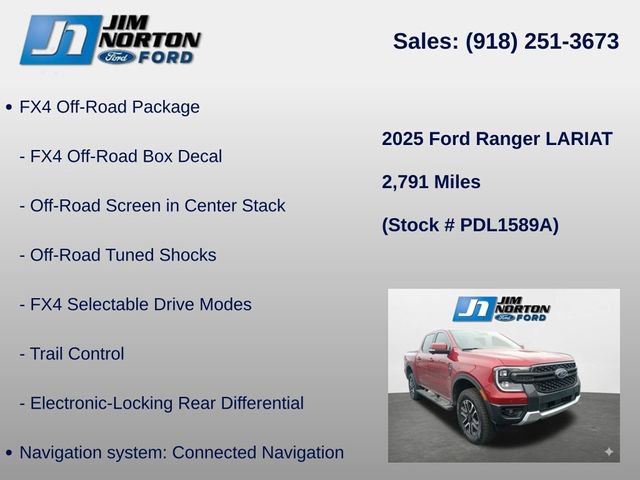 Used 2025 Ford Ranger Lariat w/ FX4 Off-Road Package AWD/4WD image 14