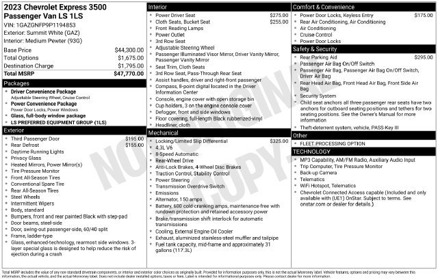 Used 2023 Chevrolet Express 3500 LS RWD image 38