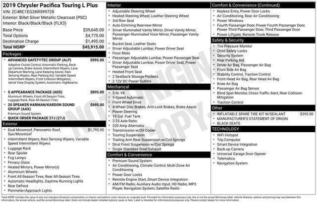 Used 2019 Chrysler Pacifica Touring-L Plus w/ Advanced Safetytec Group image 5
