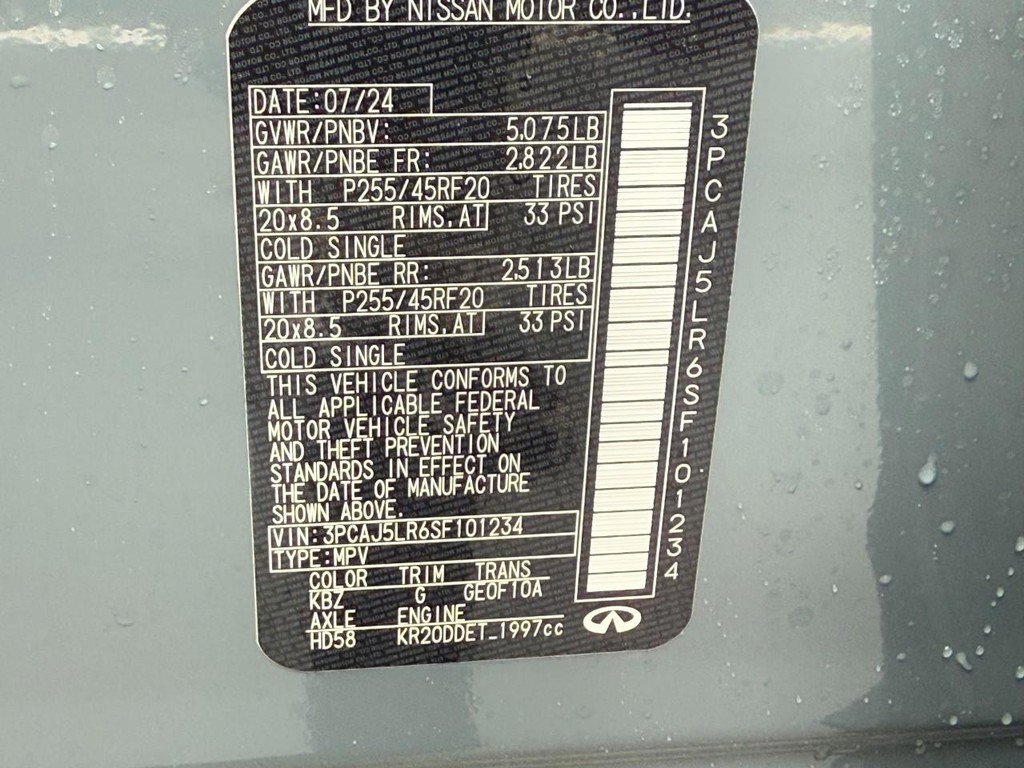 New 2025 INFINITI QX55 Sensory w/ Lighting Package image 19