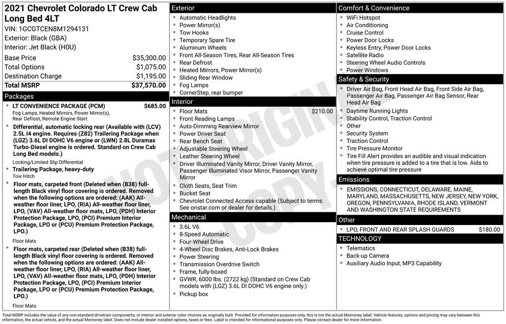 Used 2021 Chevrolet Colorado LT w/ LT Convenience Package image 18