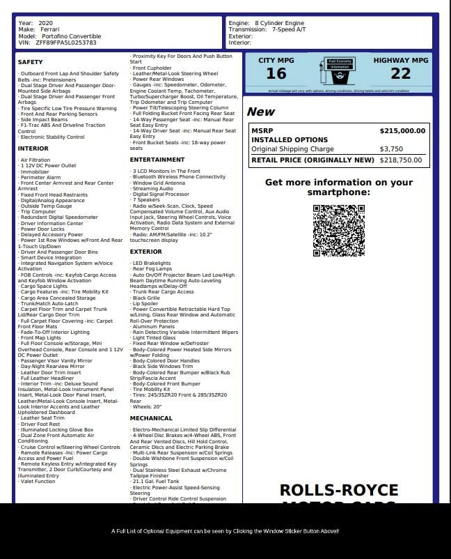 Used 2020 Ferrari Portofino Base image 2