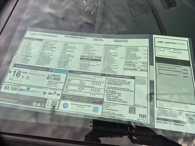New 2026 Chevrolet Suburban Z71 w/ Z71 Off-Road Package AWD/4WD image 18