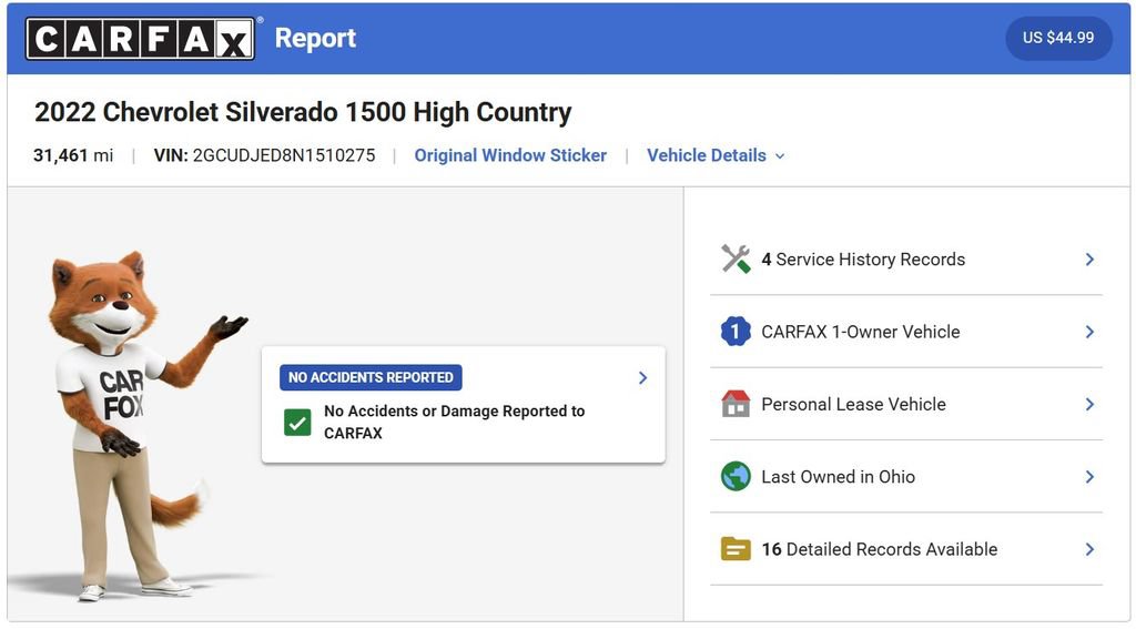 Used 2022 Chevrolet Silverado 1500 High Country w/ Technology Package AWD/4WD image 36