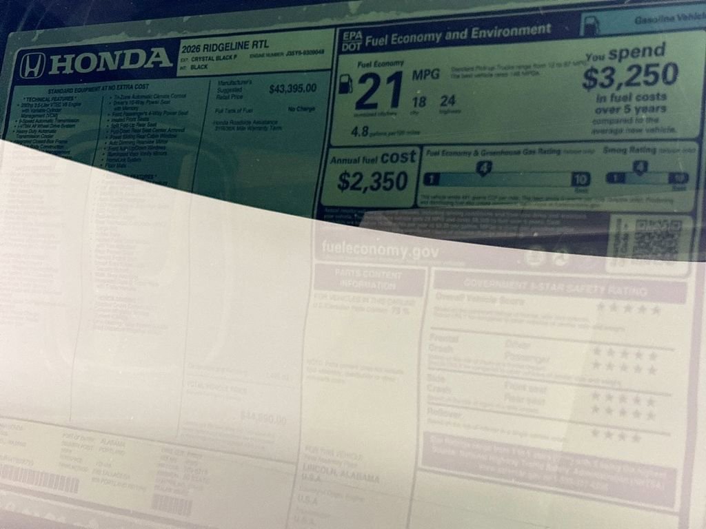New 2026 Honda Ridgeline RTL image 24