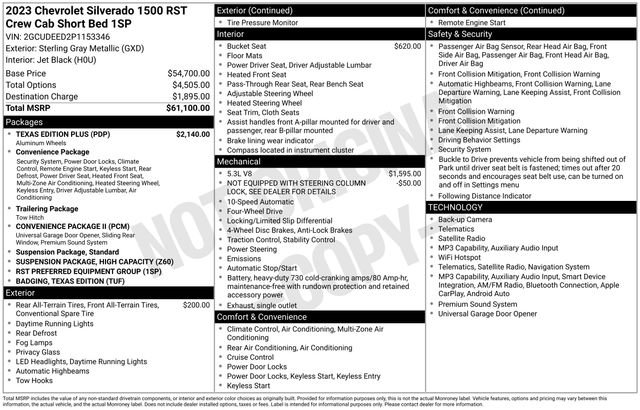 Used 2023 Chevrolet Silverado 1500 RST w/ Texas Edition Plus AWD/4WD image 32