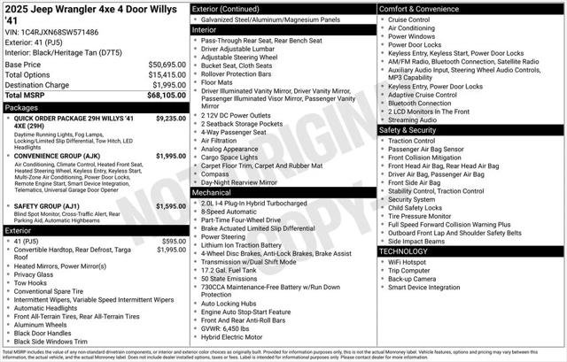 Certified 2025 Jeep Wrangler Unlimited Sport S 4xe AWD/4WD image 8