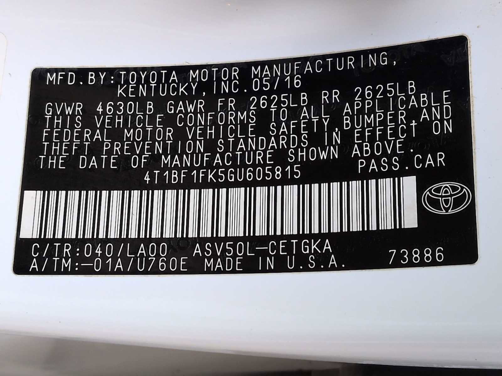 Used 2016 Toyota Camry XLE w/ Moonroof Package image 35