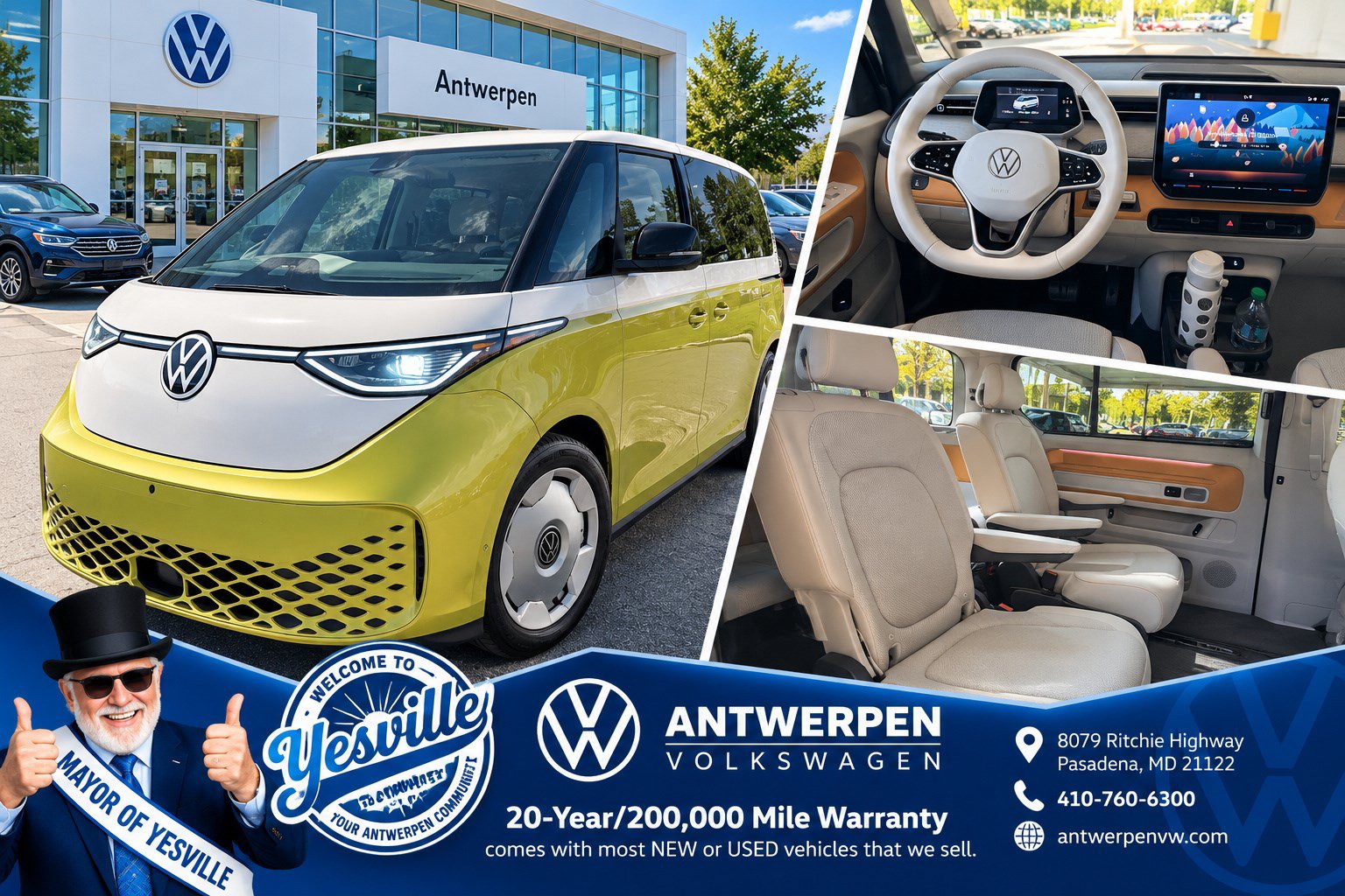 Used 2025 Volkswagen ID. Buzz 1st Edition AWD/4WD image 1