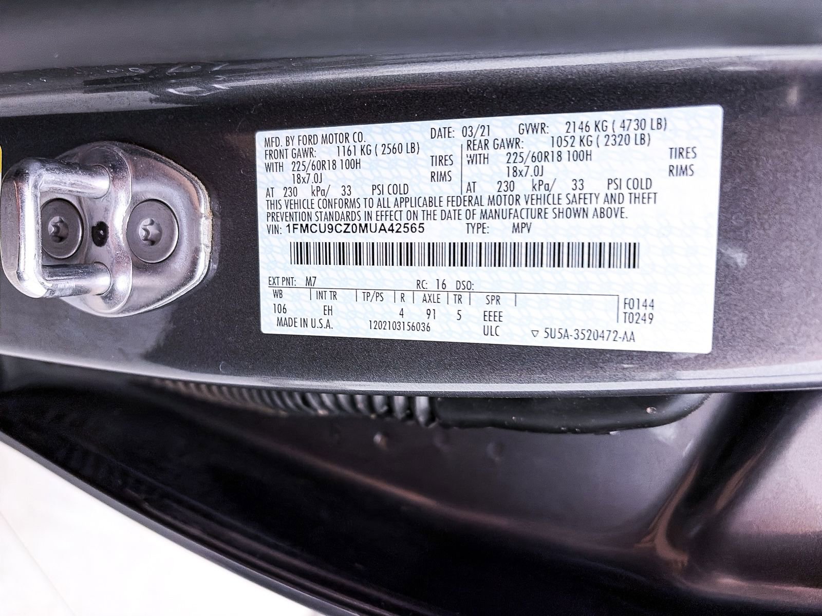 Used 2021 Ford Escape SEL image 32