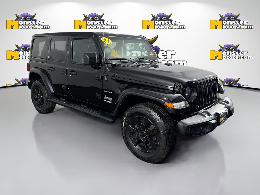 Used 2021 Jeep Wrangler Unlimited Sahara w/ Uconnect 4C Nav & Sound Group image 3