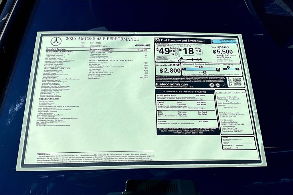 New 2026 Mercedes-Benz S 63 AMG S image 14