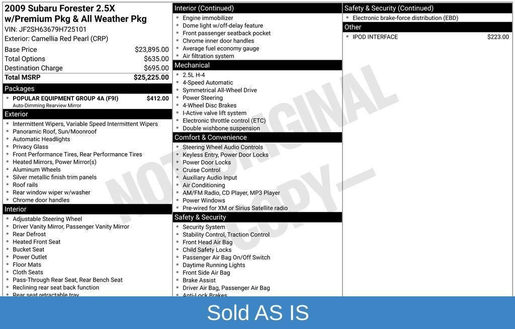 Used 2009 Subaru Forester 2.5X w/ Popular Equipment Group 4A image 29