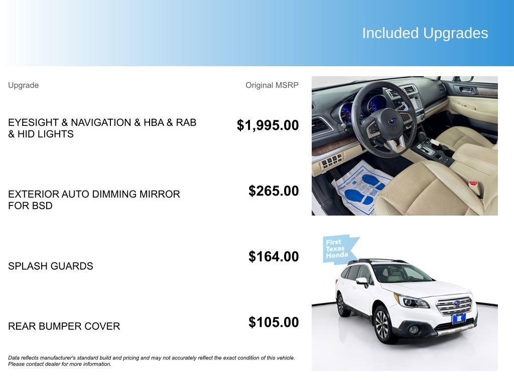 Used 2017 Subaru Outback 2.5i Limited AWD/4WD image 5