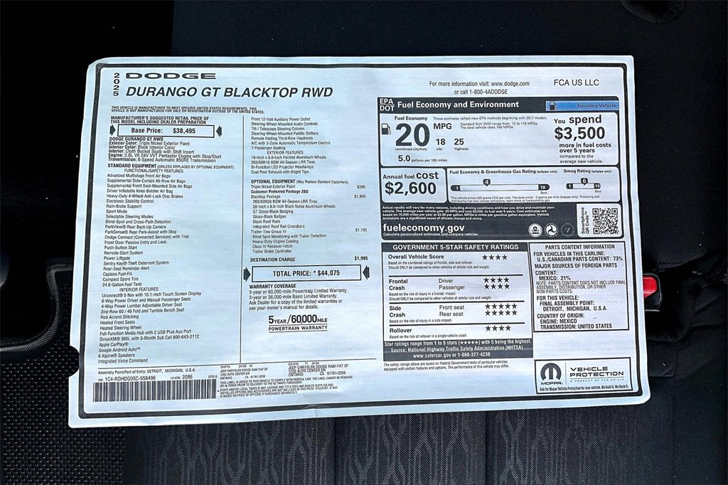 New 2025 Dodge Durango GT w/ Blacktop Package image 14
