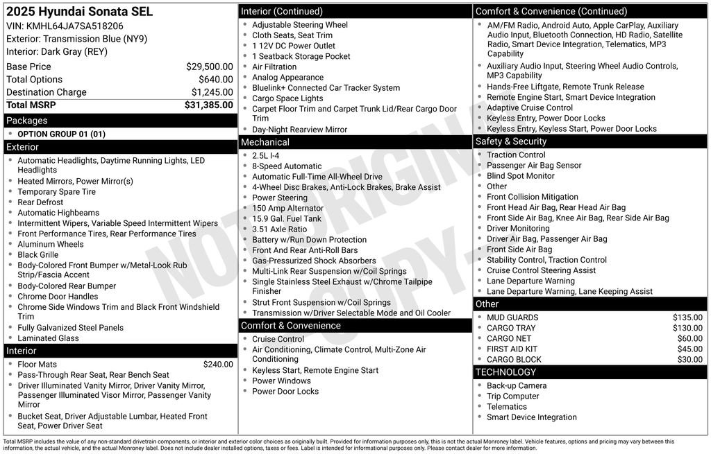 New 2025 Hyundai Sonata SEL image 5