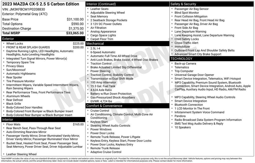 Certified 2023 MAZDA CX-5 Carbon Edition image 41