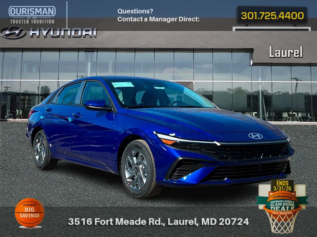New 2026 Hyundai Elantra Blue