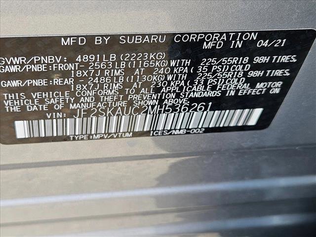 Certified 2021 Subaru Forester Limited w/ Popular Package #3 image 26