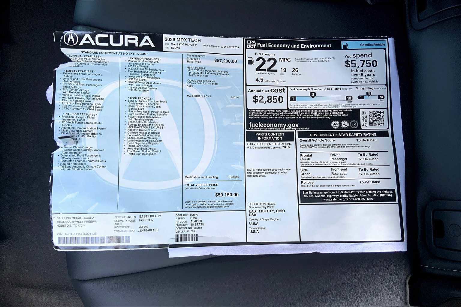 New 2026 Acura MDX FWD w/ Technology Package image 22