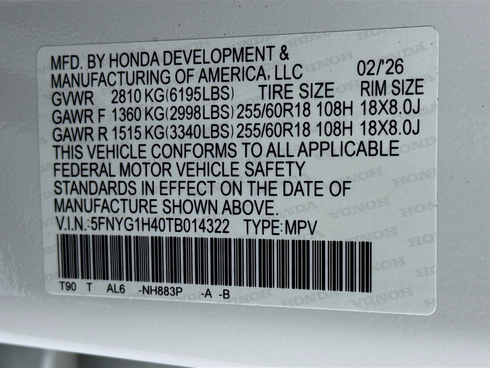 New 2026 Honda Pilot EX-L image 33
