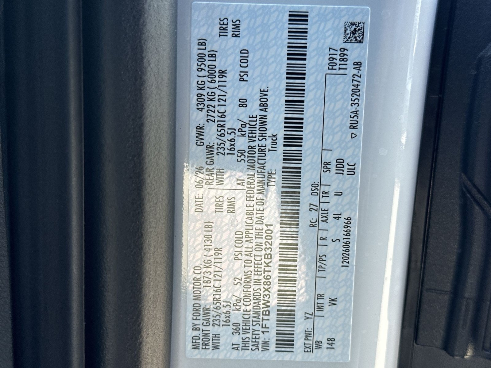 New 2026 Ford Transit 350 148 High Roof Extended w/ Load Area Protection Package RWD image 50