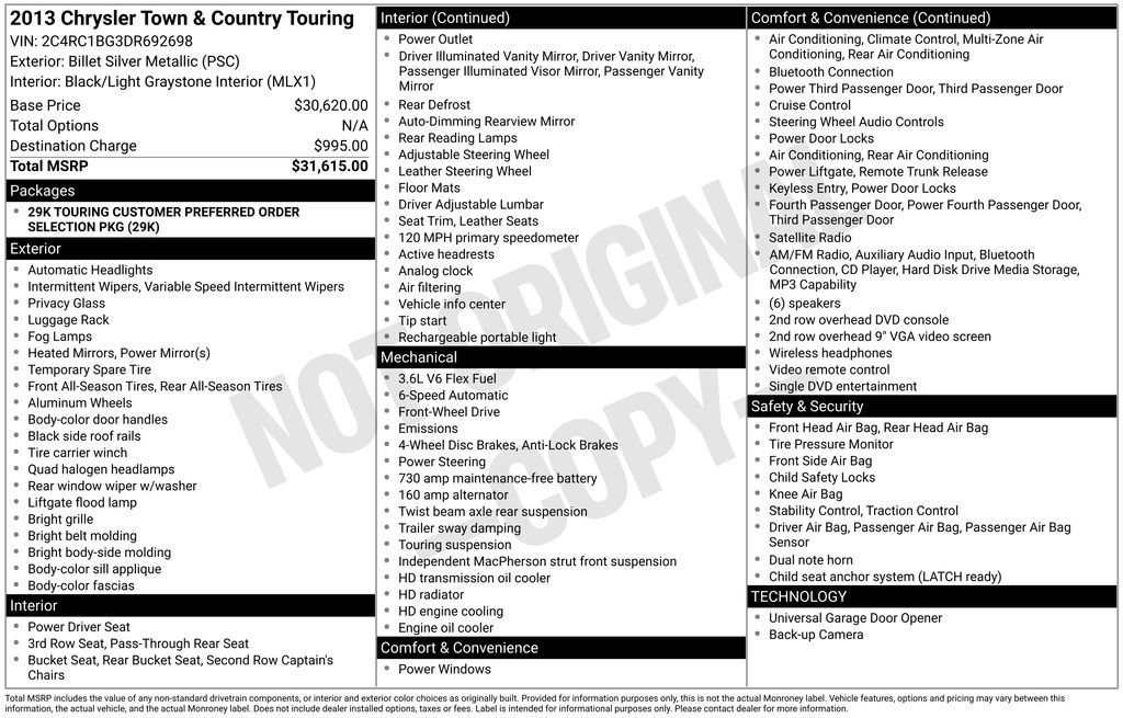 Used 2013 Chrysler Town & Country Touring FWD image 10