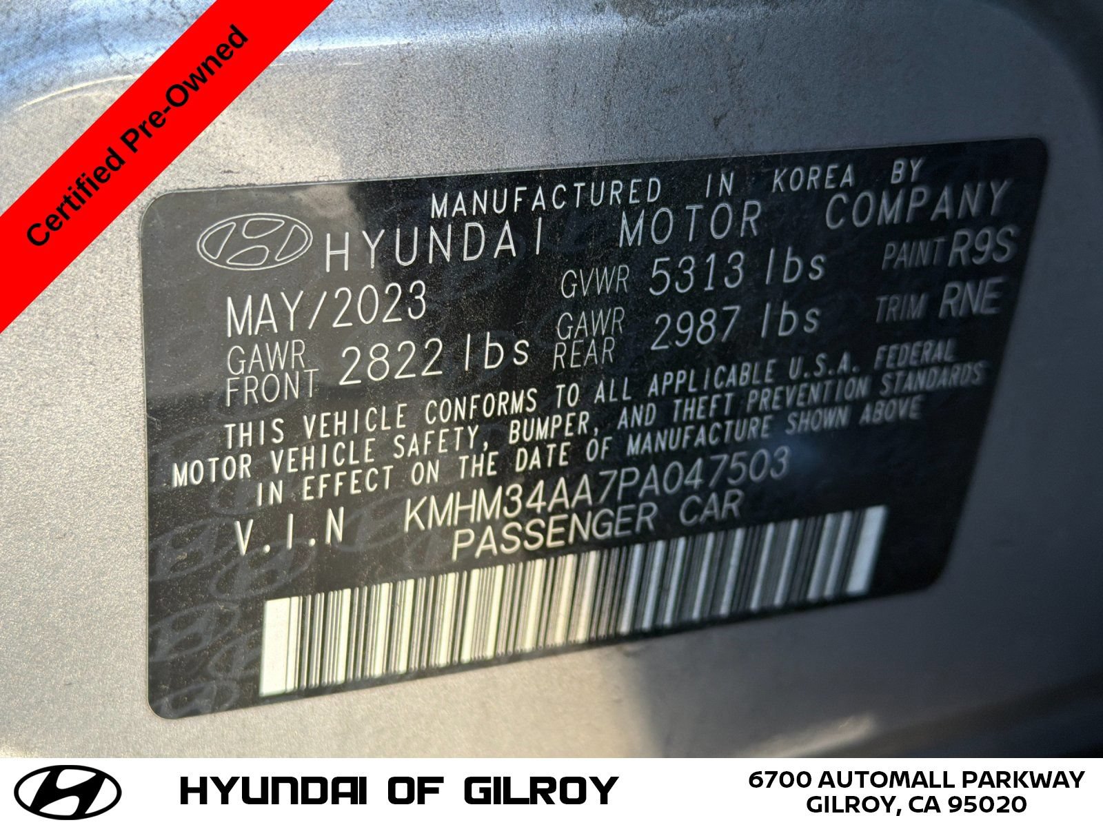 Certified 2023 Hyundai Ioniq 6 SEL w/ Cargo Package RWD image 30