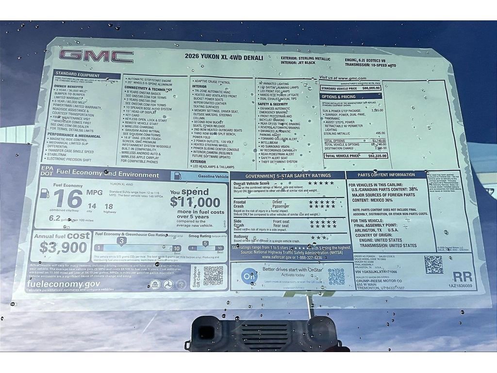 New 2026 GMC Yukon XL Denali w/ Sun & Power Step Package image 14