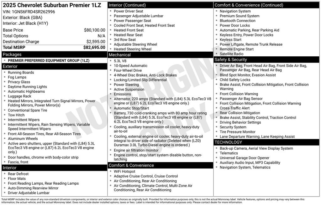 Used 2025 Chevrolet Suburban Premier AWD/4WD image 38