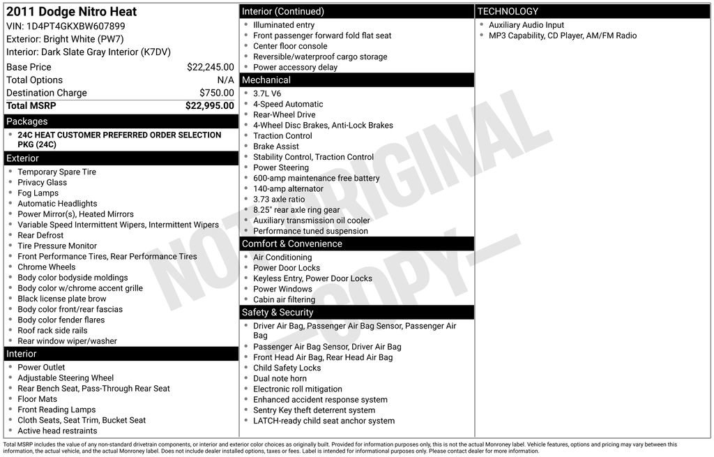 Used 2011 Dodge Nitro Heat RWD image 18