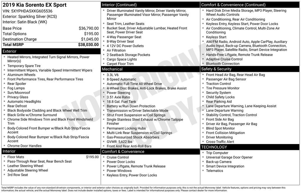 Used 2019 Kia Sorento EX image 2