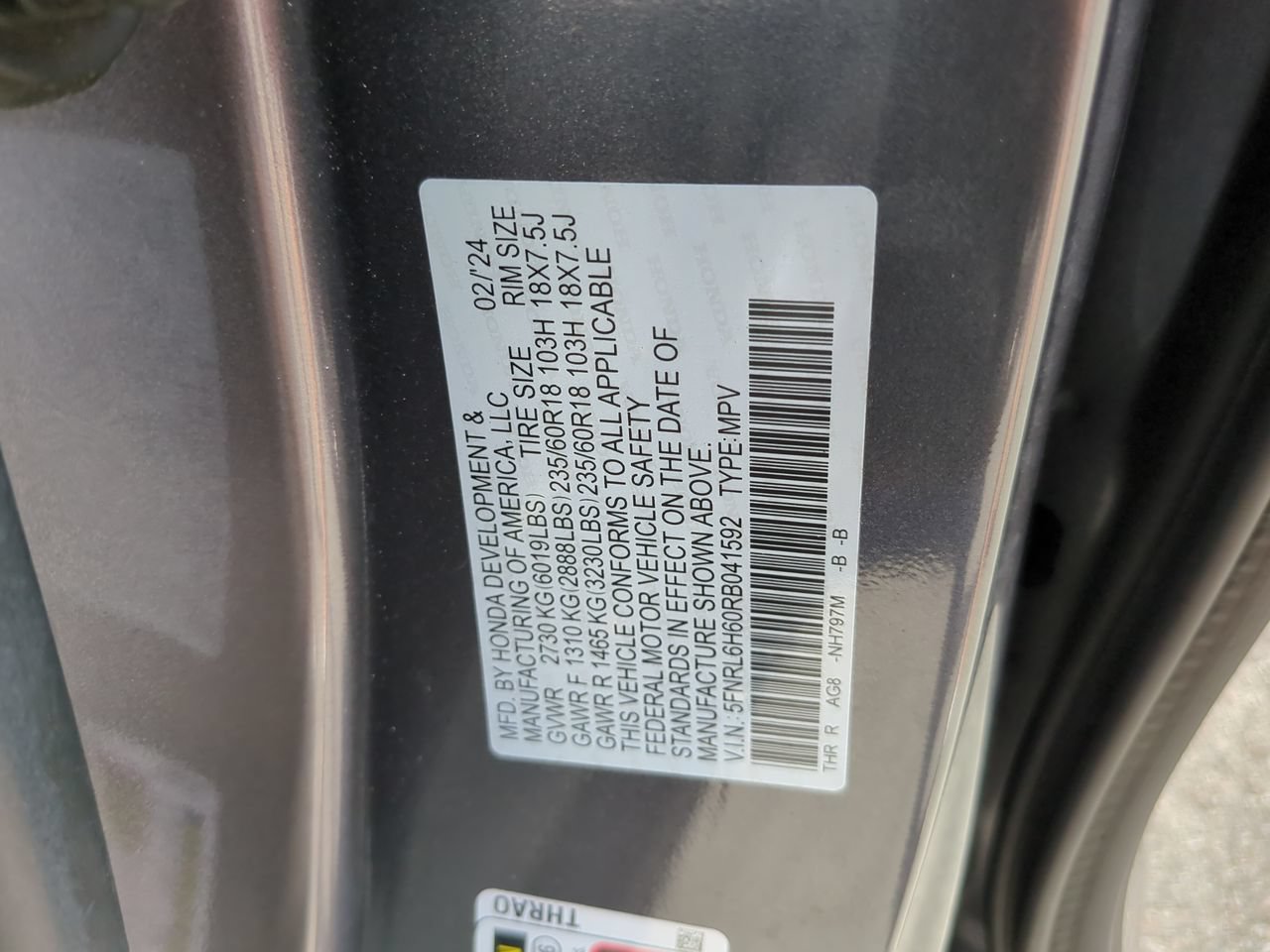 Certified 2024 Honda Odyssey EX-L image 25