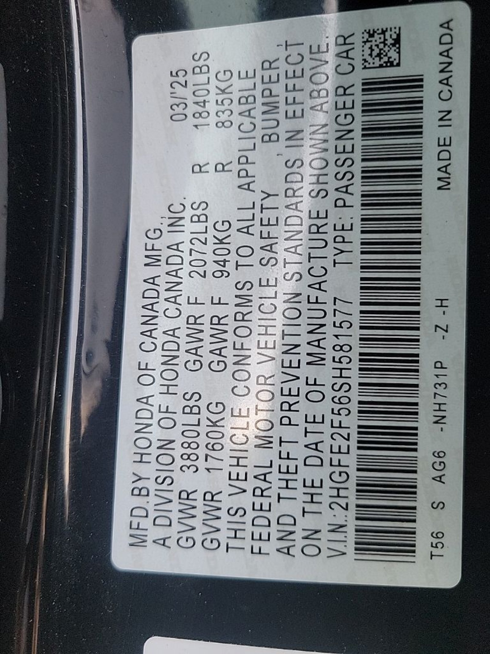 Used 2025 Honda Civic Sport image 15