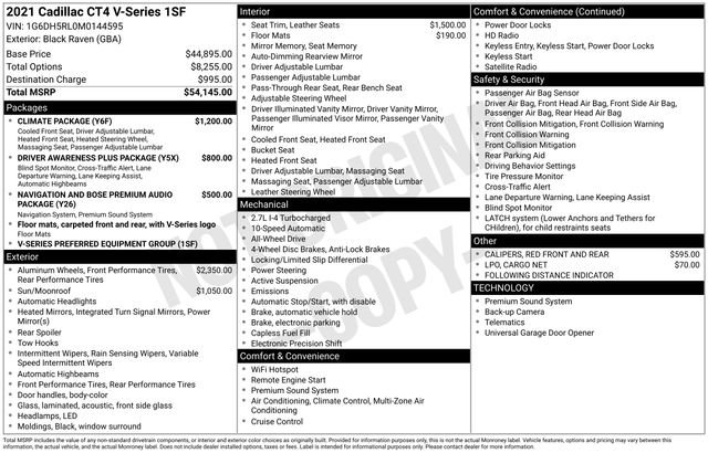 Used 2021 Cadillac CT4 V w/ Climate Package image 36