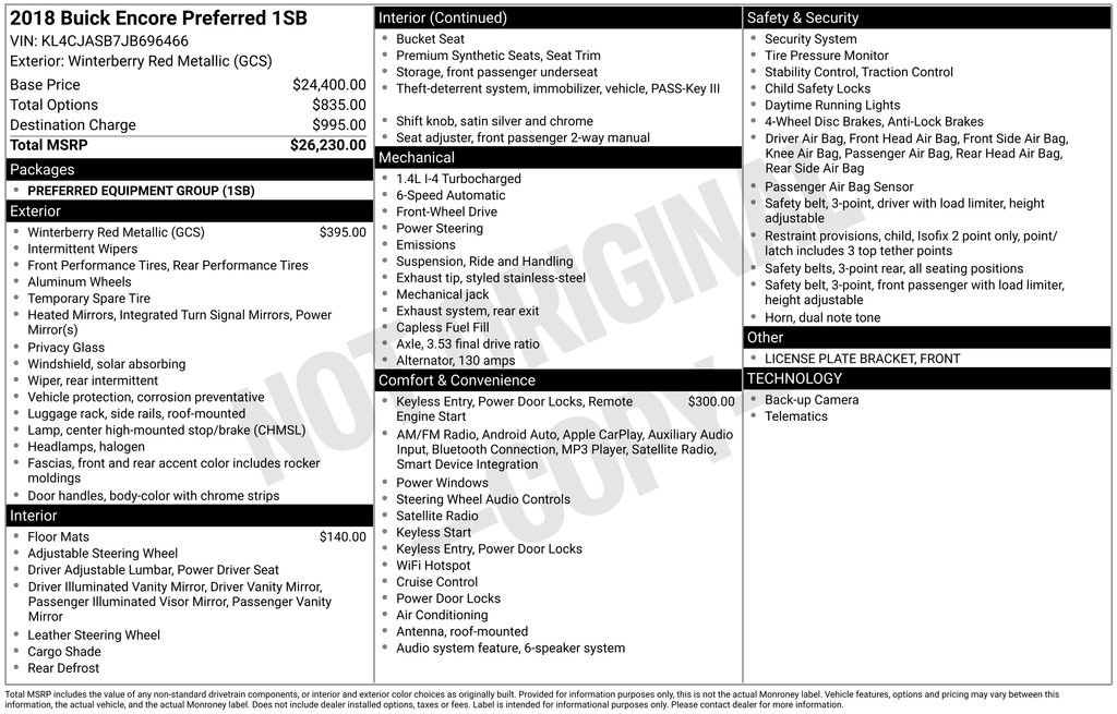 Used 2018 Buick Encore Preferred image 36