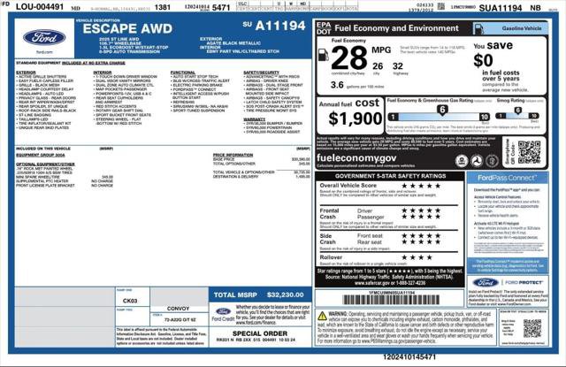 Used 2025 Ford Escape ST-Line AWD/4WD image 4