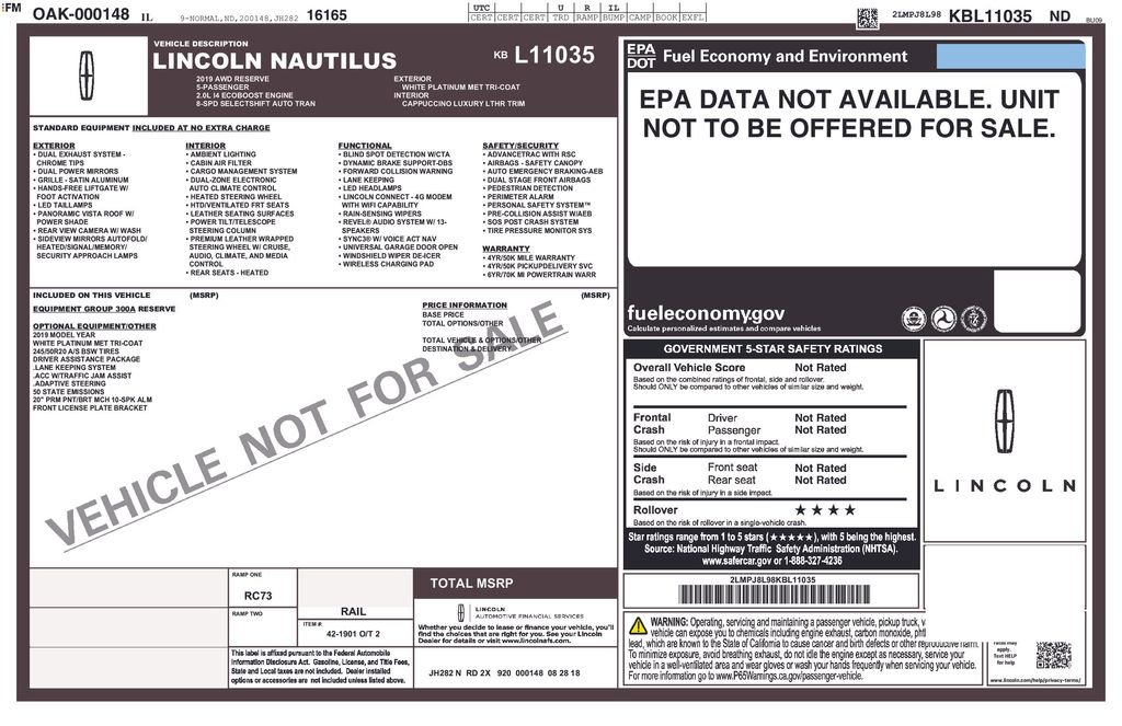 Used 2019 Lincoln Nautilus Reserve w/ Driver Assistance Package image 23