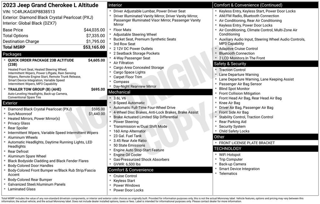 Used 2023 Jeep Grand Cherokee L Laredo AWD/4WD image 33