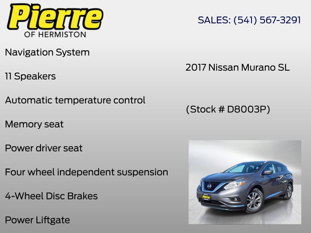 Used 2017 Nissan Murano SL AWD/4WD image 6