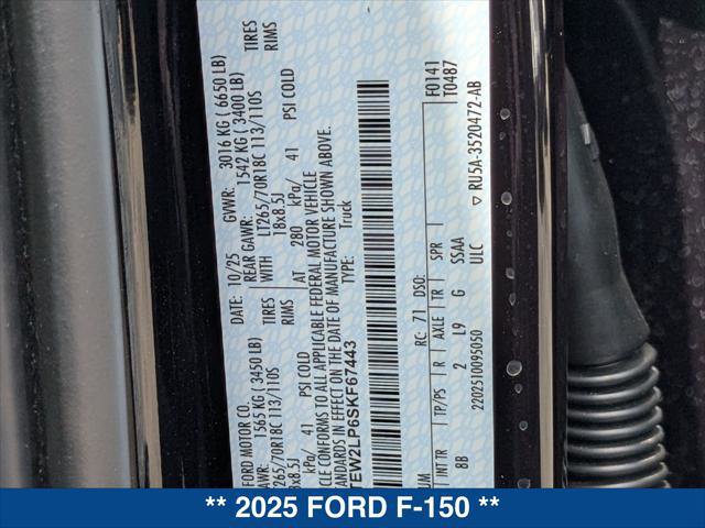 Certified 2025 Ford F150 STX w/ Equipment Group 201A FX4 AWD/4WD image 24